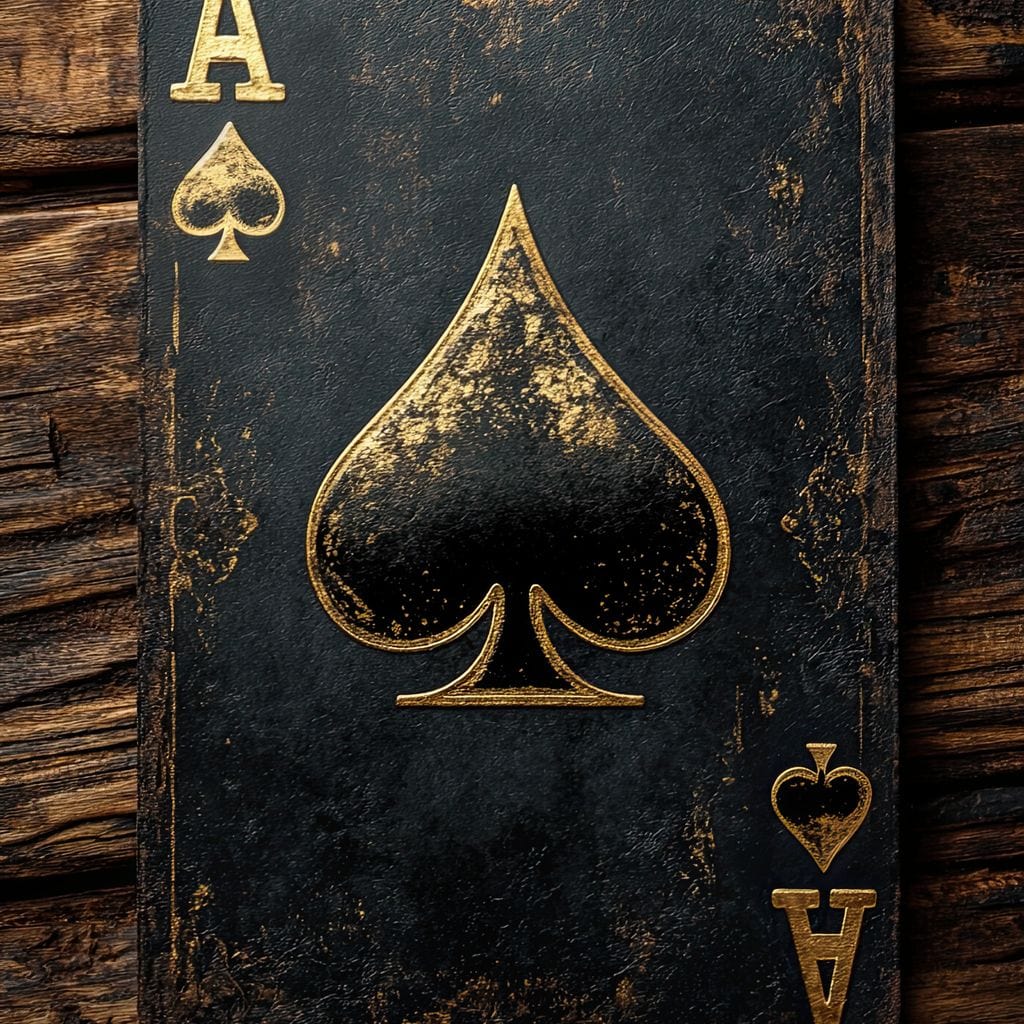 Ace of Spades Canvas Wall Art