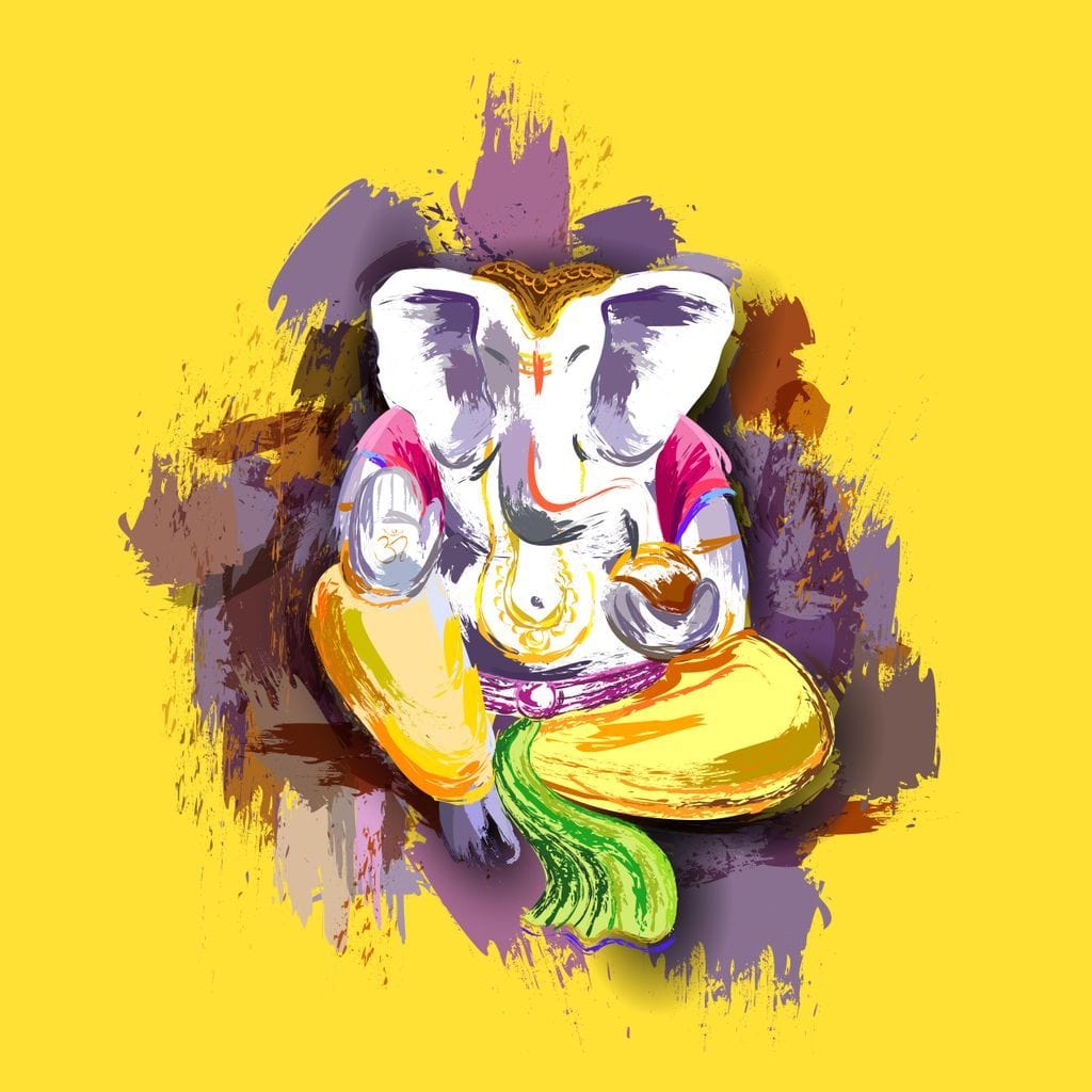 Jai Shree Ganesh Canvas Wall Art