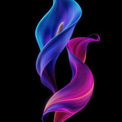 Cosmic Petal Helix Canvas Wall Art