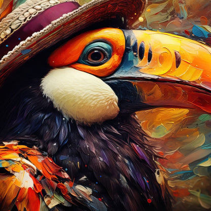 Tucan Tourist Canvas Wall Art