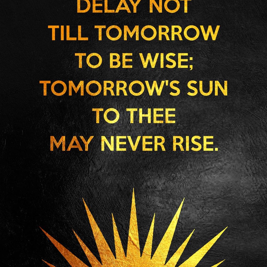 Delay Not Wisdom Canvas Wall Art