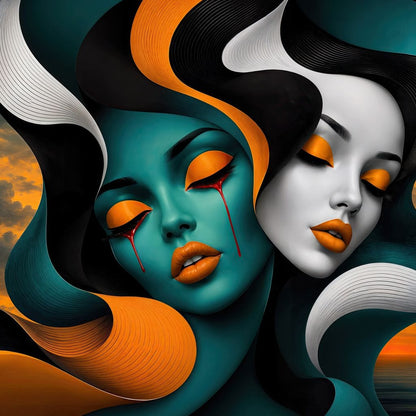 The Lovers Who Never Spoke Canvas Wall Art