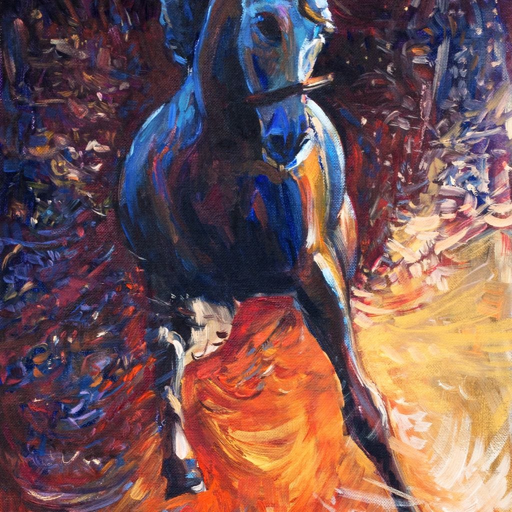 Blue Horse Canvas Wall Art