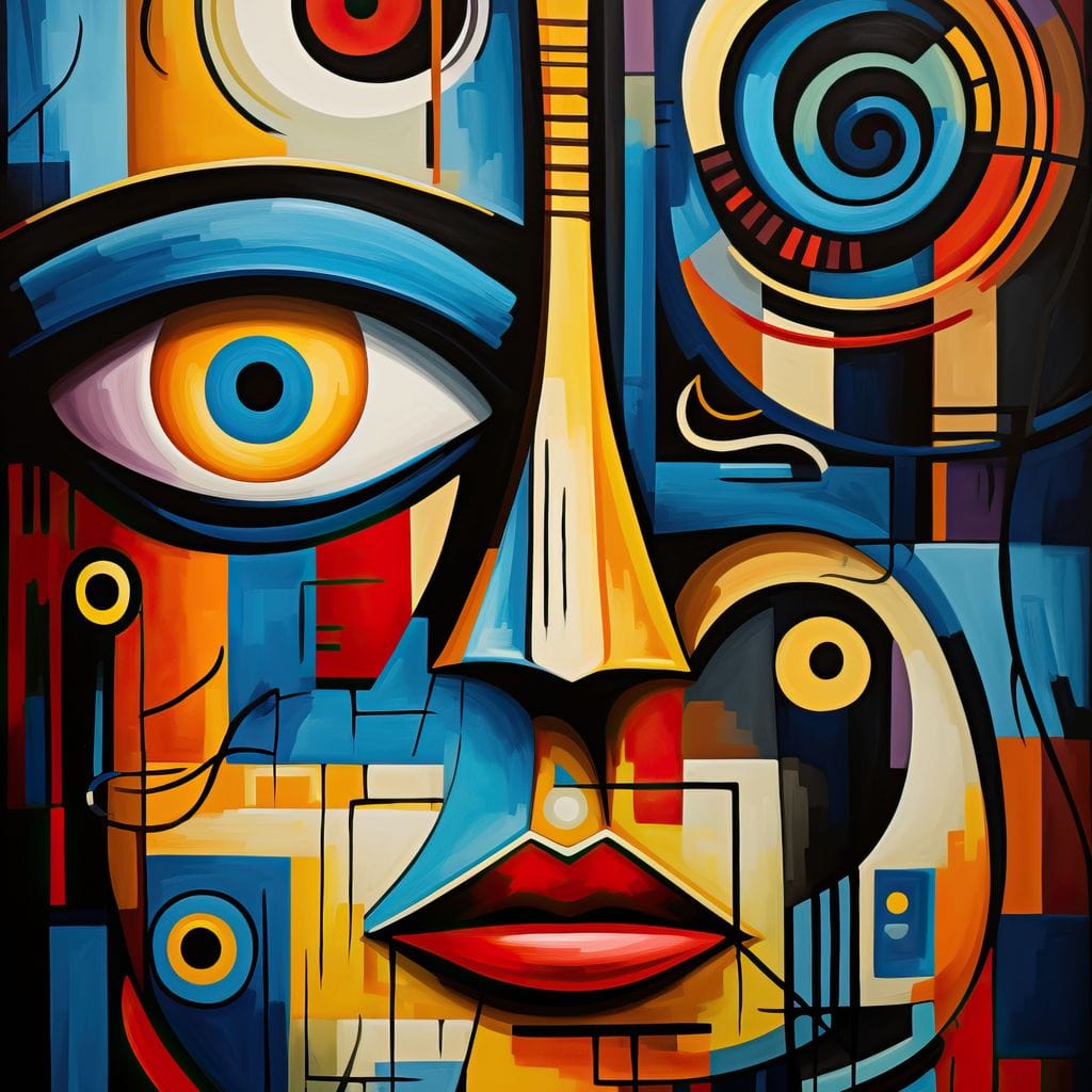 Cubist Reflections Canvas Wall Art