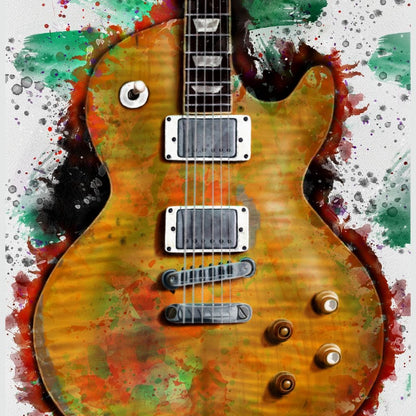 Gary Moore's & Peter Green's Guitar Canvas Wall Art