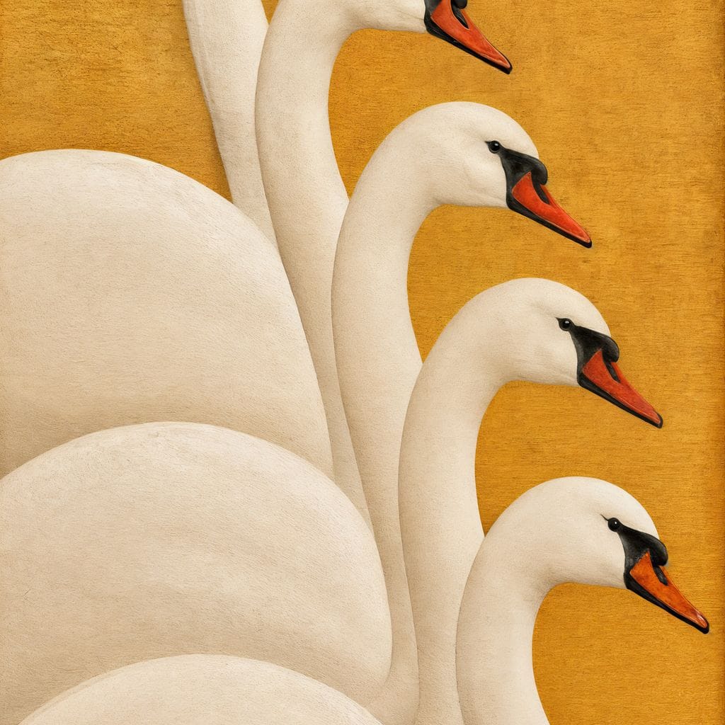 The Swan Assembly Canvas Wall Art