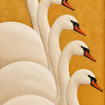 The Swan Assembly Canvas Wall Art