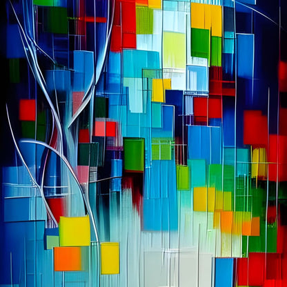 Colorful Contemporary Art 045 Canvas Wall Art