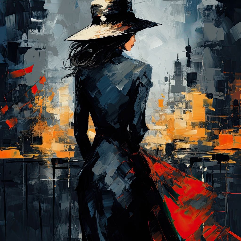 Dusk Enigma in Monochrome Canvas Wall Art