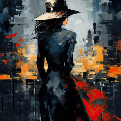 Dusk Enigma in Monochrome Canvas Wall Art