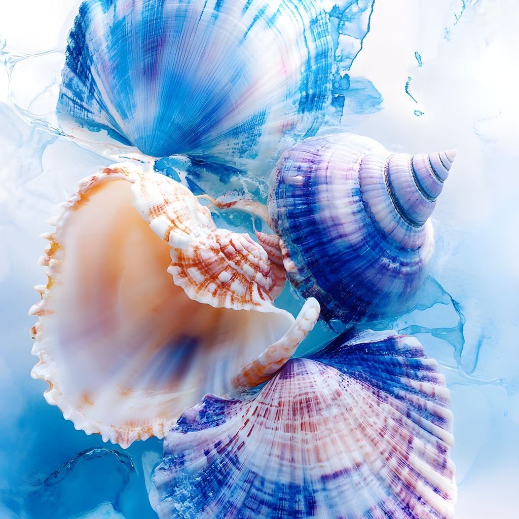 Oceanic Seashells Dreamscape Canvas Wall Art