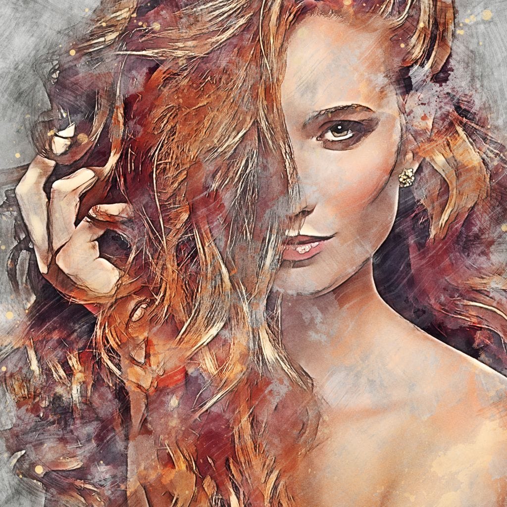 Girl Watercolor 2 - Mateo Canvas Wall Art
