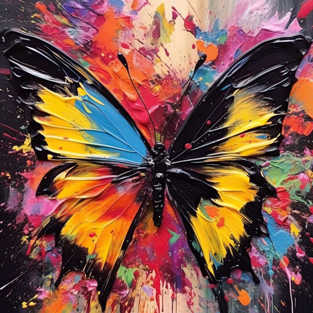 Technicolor Lepidoptera Canvas Wall Art
