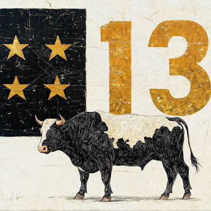Starlit Cattle #13 Canvas Wall Art