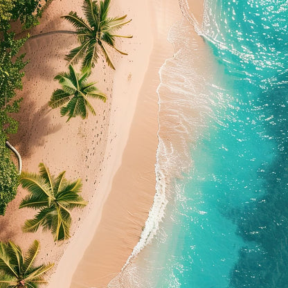 Peaceful Paradise Beach Canvas Wall Art