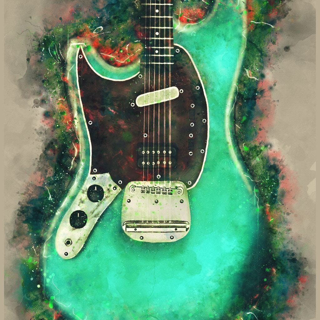 Kurt Cobain's Guitar Canvas Wall Art