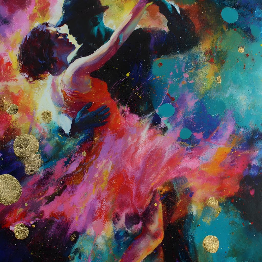 Midnight Tango Color Storm Canvas Wall Art