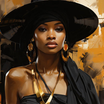 Black Gold Fashion Canvas Wall Art