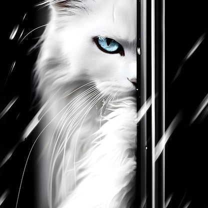 Feline Elegance in Monochrome Canvas Wall Art