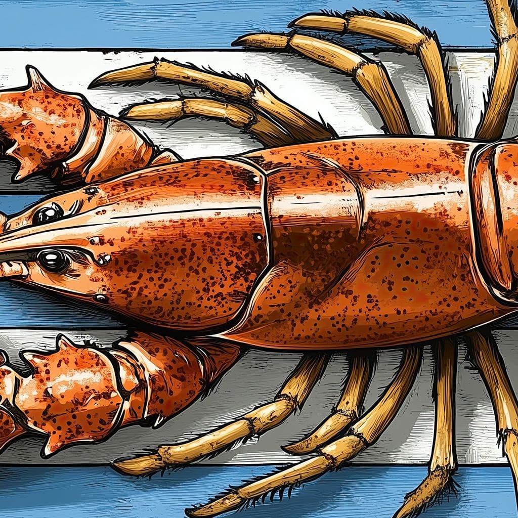 Oceanic Lobster Delight Canvas Wall Art