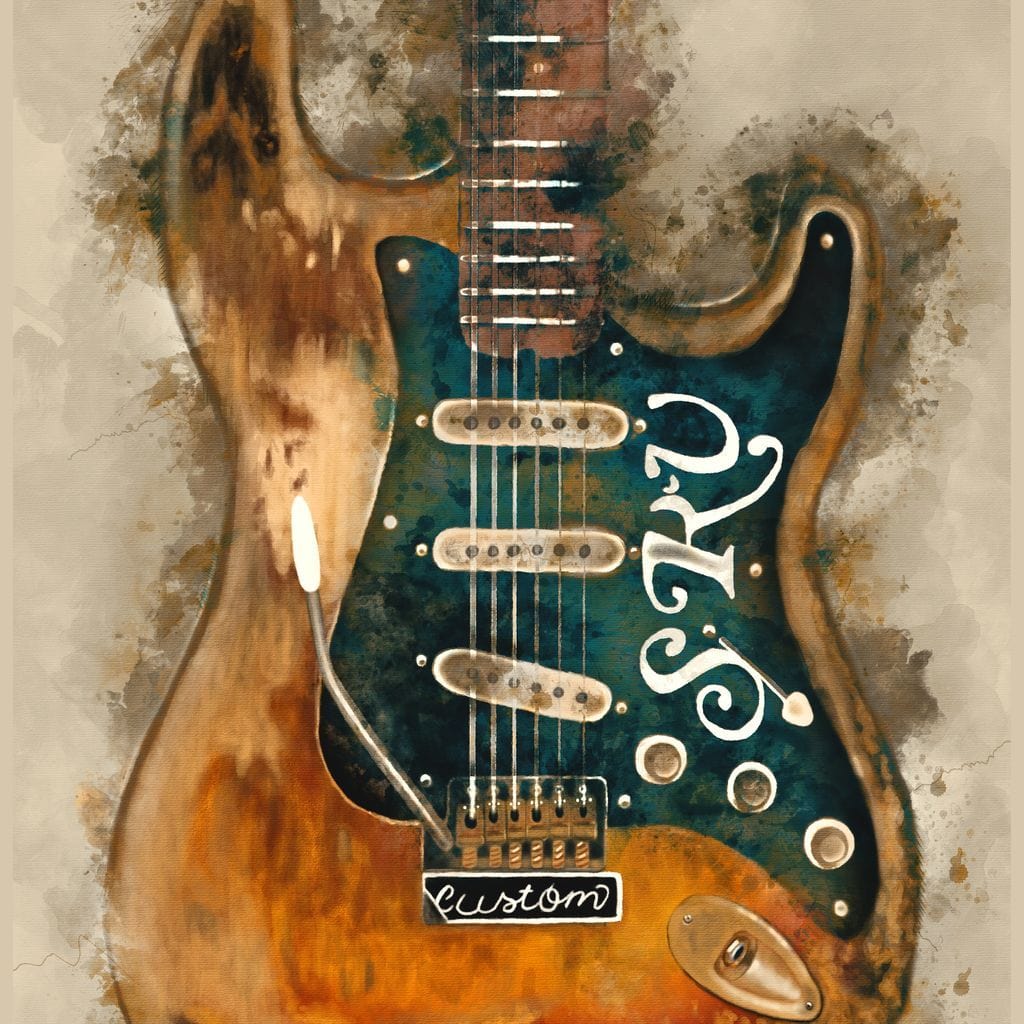 Stevie Ray Vaughan's Guitar Canvas Wall Art