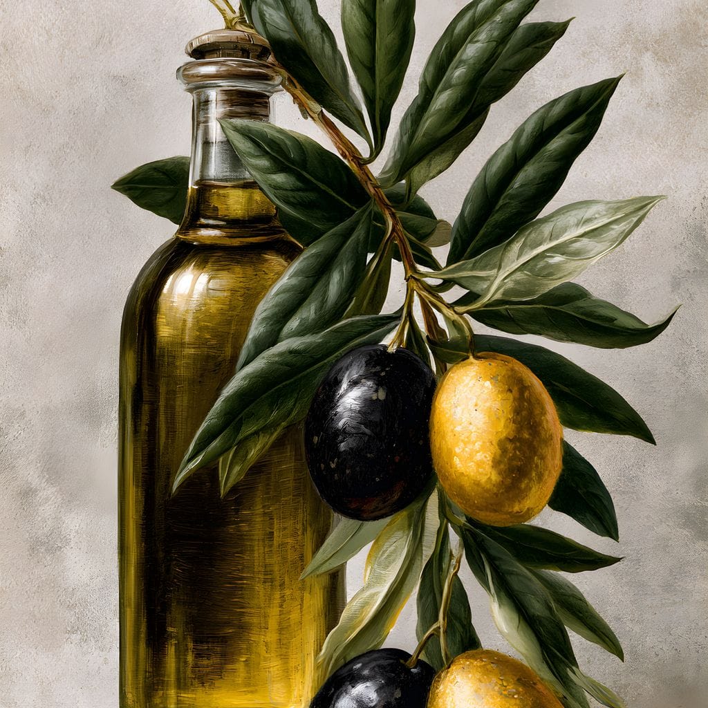 Harvest From The Mediterranean Grove Canvas Wall Art