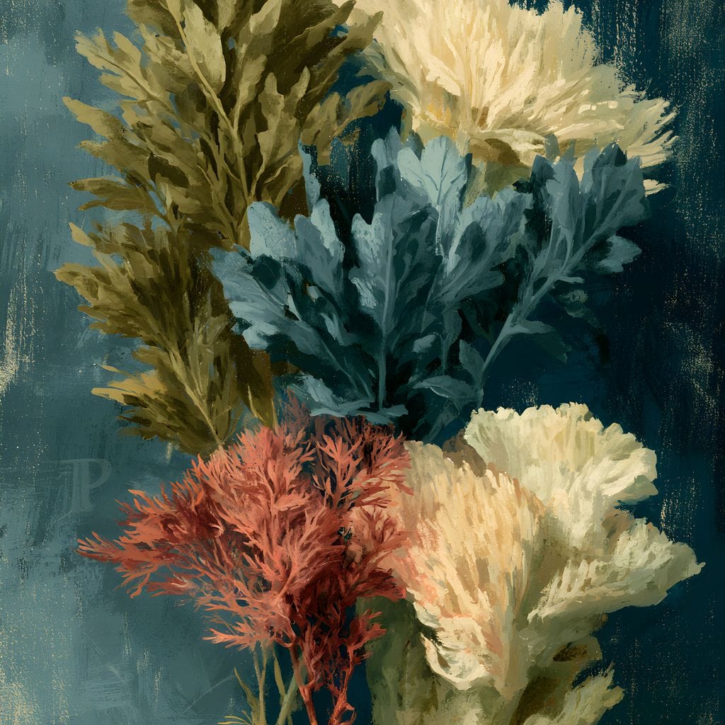 Tides of Forgotten Flora Canvas Wall Art