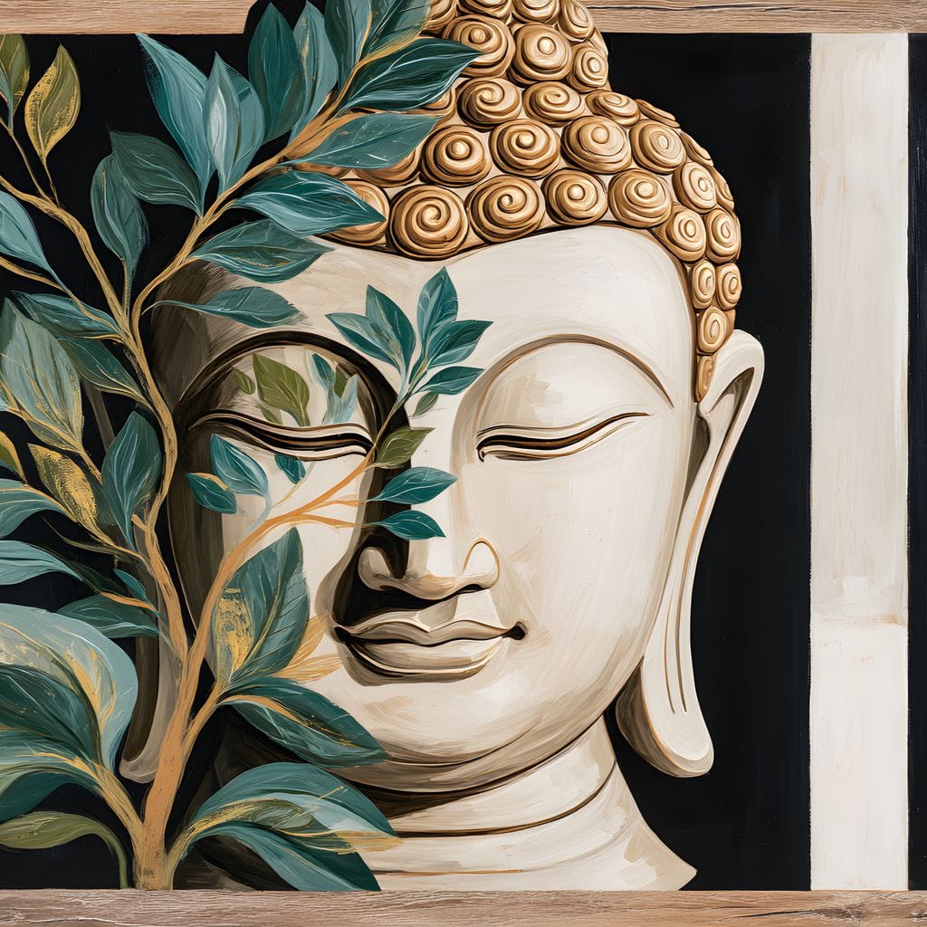 Tranquil Buddha Sanctuary Canvas Wall Art