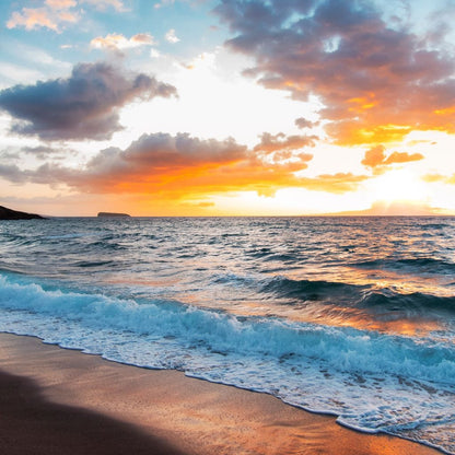 Maui Black Sand Beach Canvas Wall Art