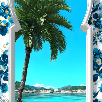 Tropical Window to Tranquility Canvas Wall Art