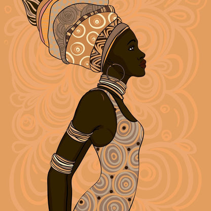 African Lady Canvas Wall Art