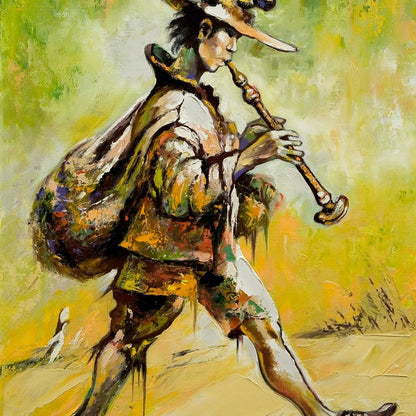 Wandering Troubadour Canvas Wall Art