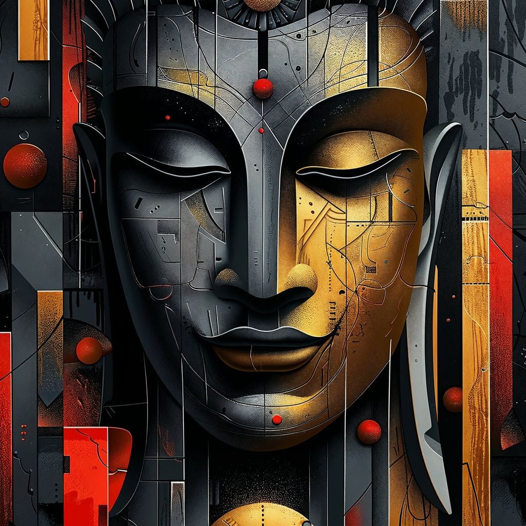 Radiant Geometric Balance Canvas Wall Art