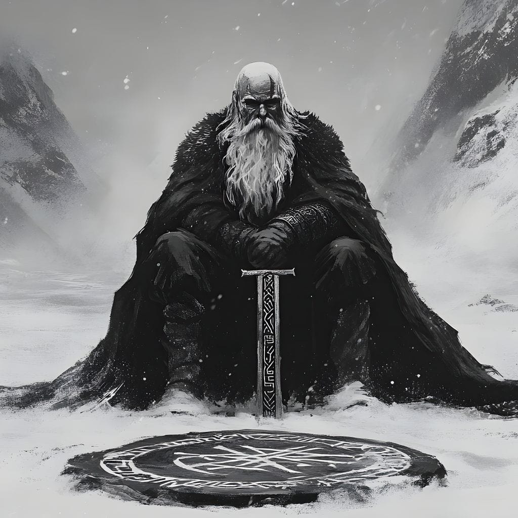 Ancient Nordic Vigilance Canvas Wall Art