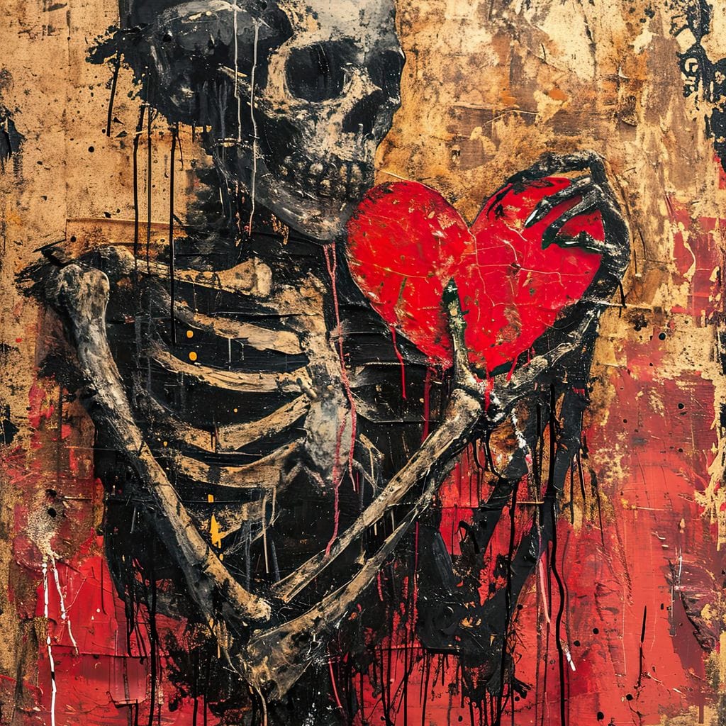 Romantic Skeleton 9 Canvas Wall Art