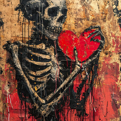 Romantic Skeleton 9 Canvas Wall Art
