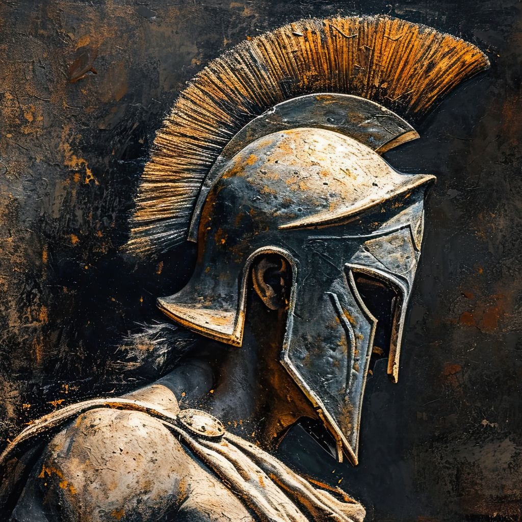 Athenian Warrior Canvas Wall Art