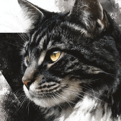 Golden Eyed Tabby Portrait Canvas Wall Art