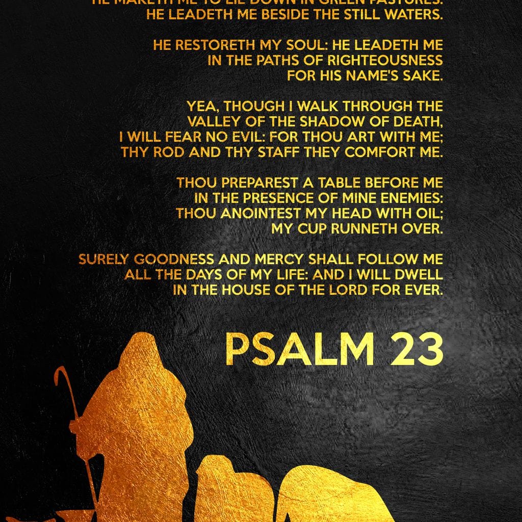 Psalm 23 Canvas Wall Art