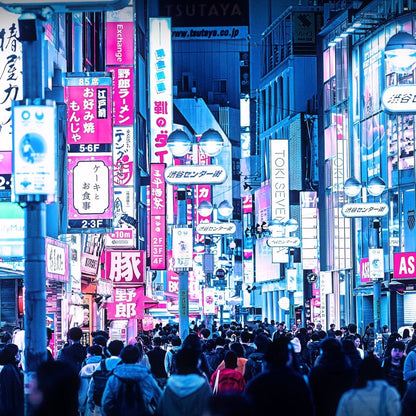 Cyberpunk Street Canvas Wall Art