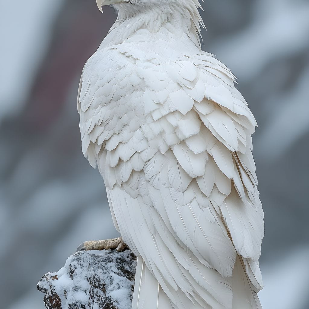 Majestic Winter Hawk Sentinel Canvas Wall Art