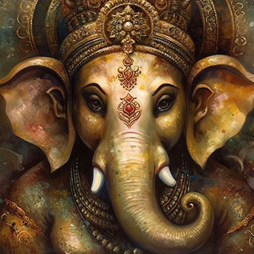 Ganesha's Intelligence Canvas Wall Art