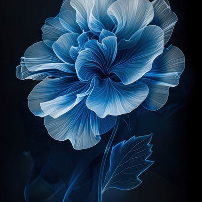 Blue Dream Blossom Canvas Wall Art