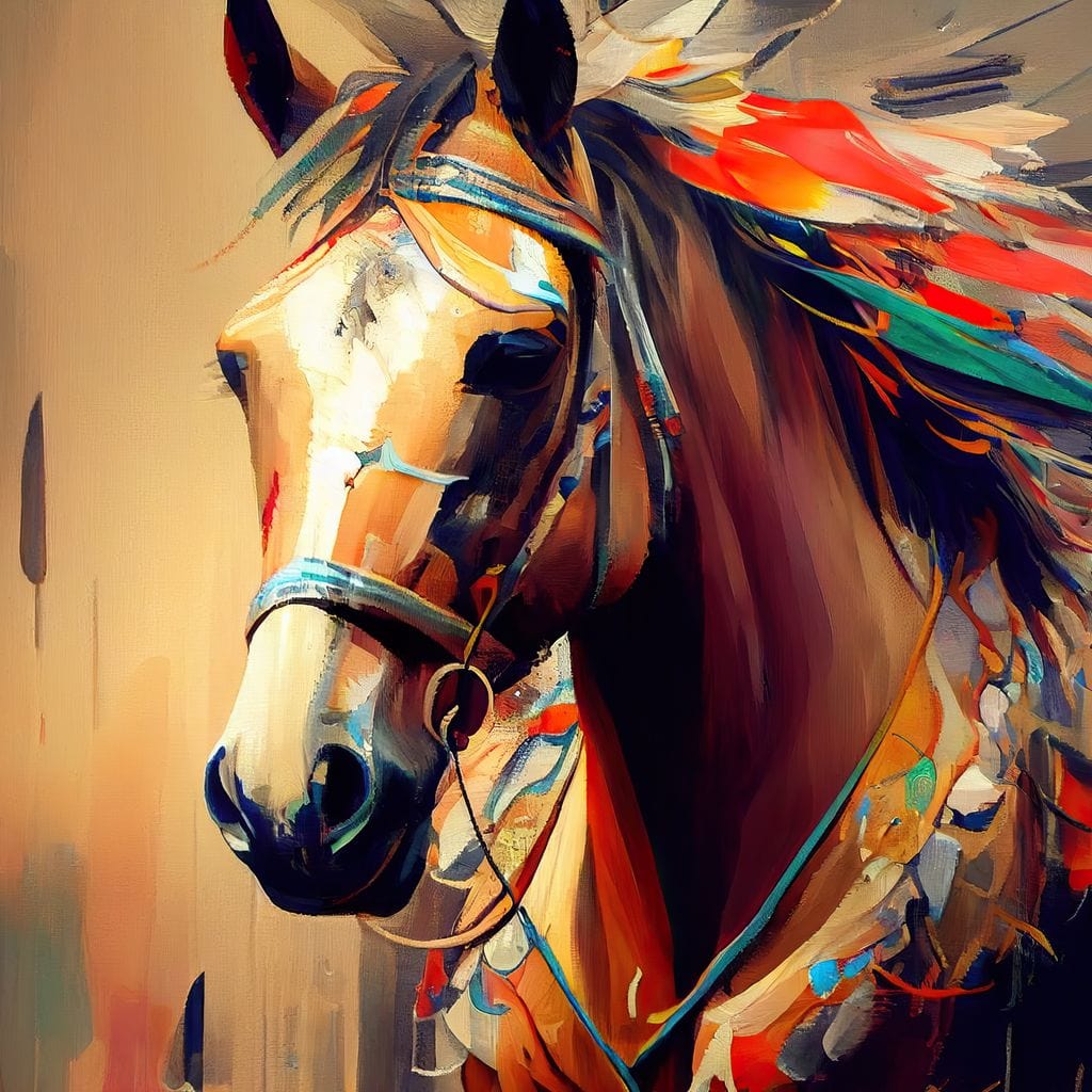 Cherokee Horse 2 Canvas Wall Art