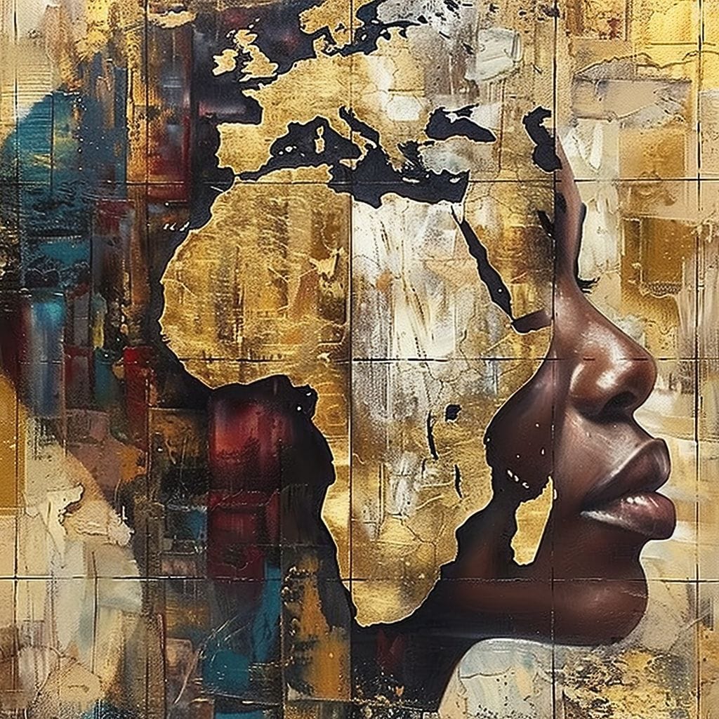 Golden Silhouette Reverie Canvas Wall Art