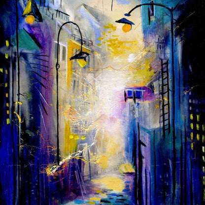 Dark Alley Canvas Wall Art