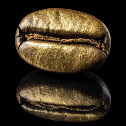 Golden Coffee Bean Reflection Canvas Wall Art