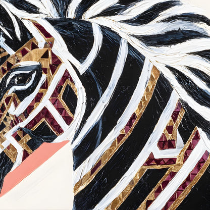 Majestic Mosaic Stripes Canvas Wall Art