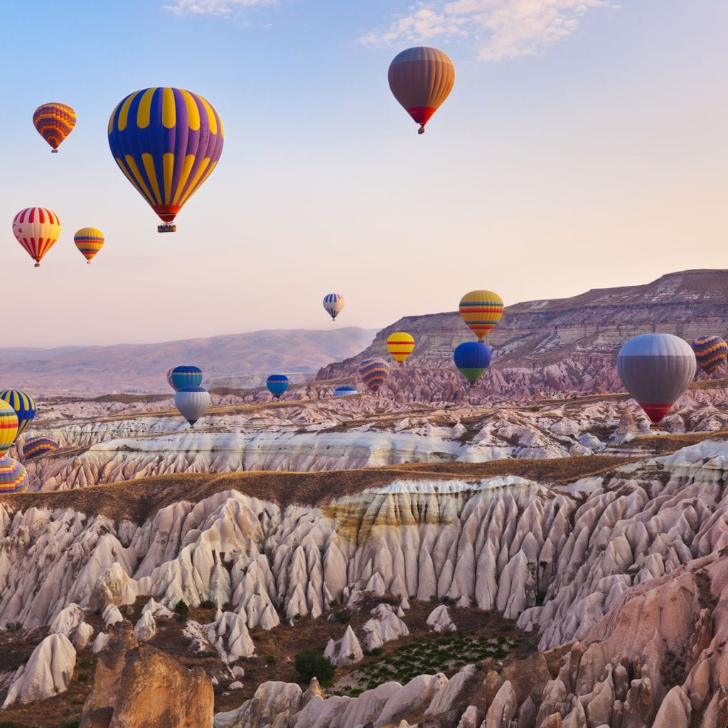 Hot Air Balloons over Cappadocia Canvas Wall Art