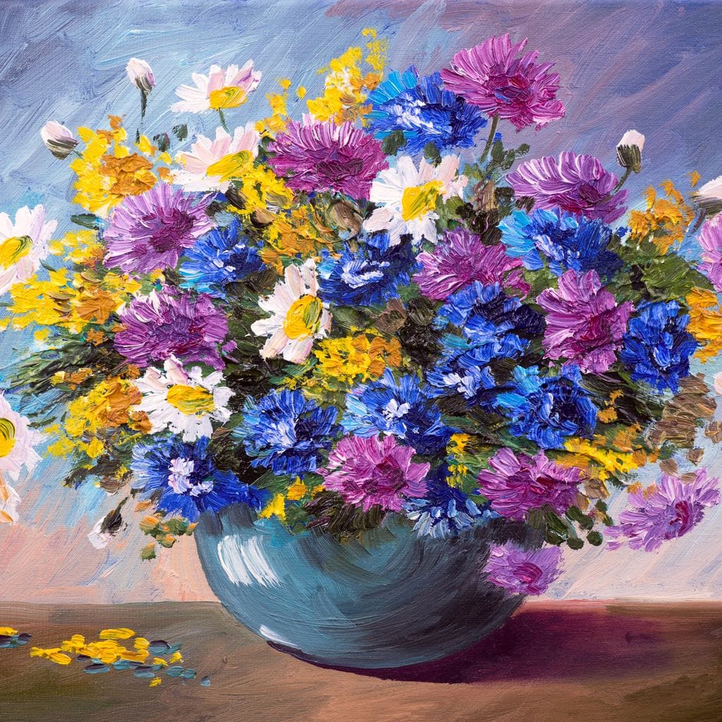 Bouquet of Wildflowers Canvas Wall Art